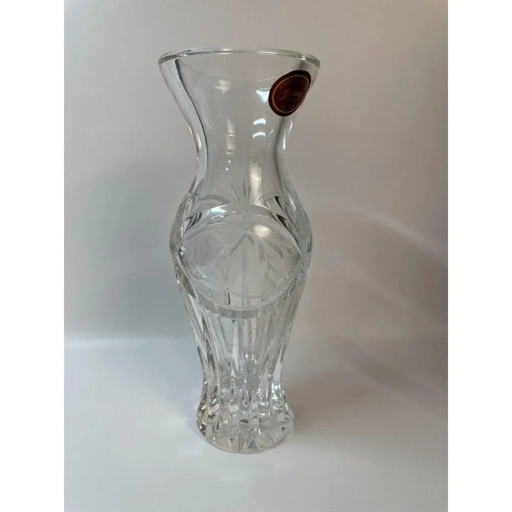 Vintage Gorham Hand Cut Crystal Vase Made in Poland 6.75